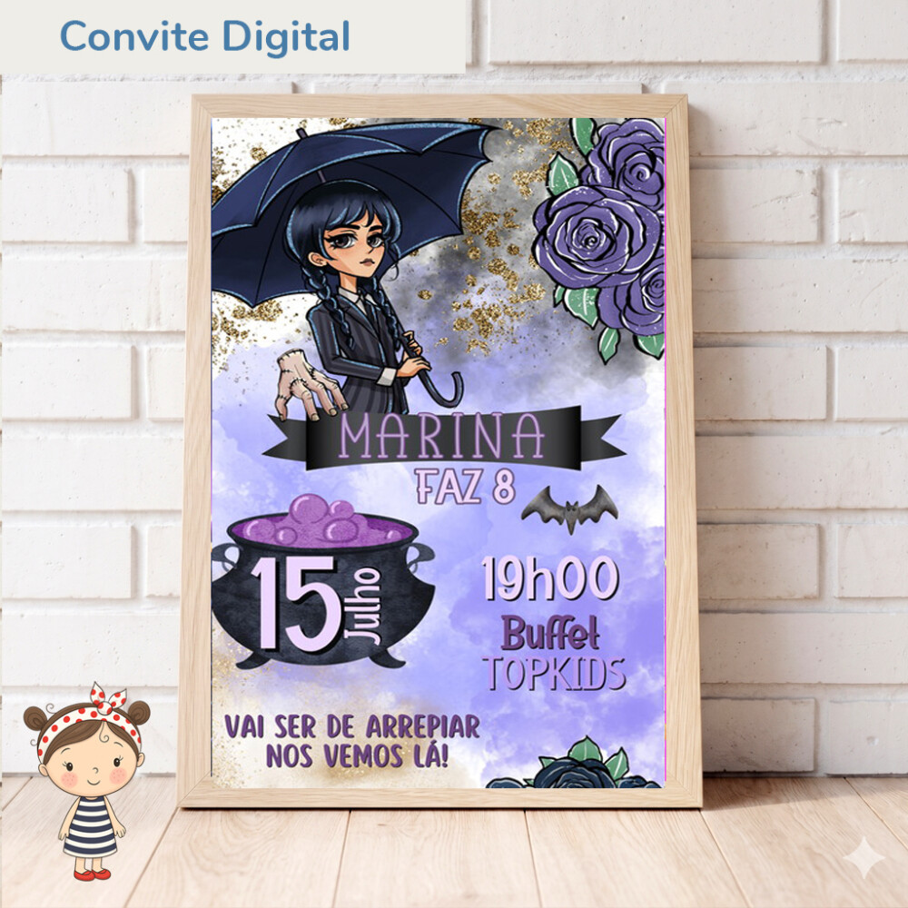 Convite Digital Wandinha