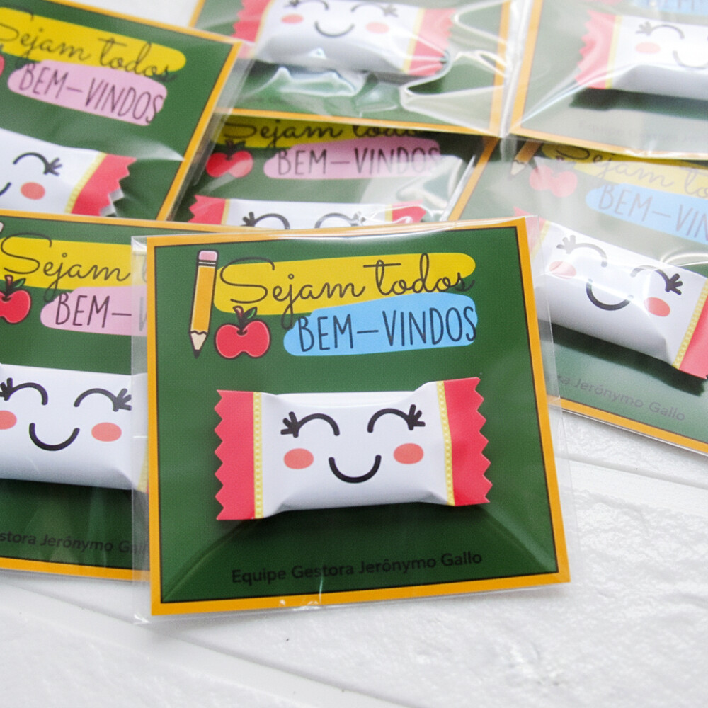 Card com Balinha Personalizada Volta às Aulas