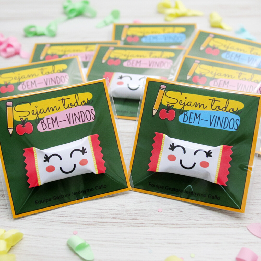 Card com Balinha Personalizada Volta às Aulas