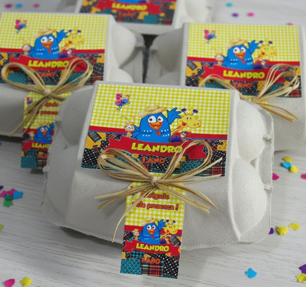 Caixinha de Ovos Galinha Pintadinha Festa Junina