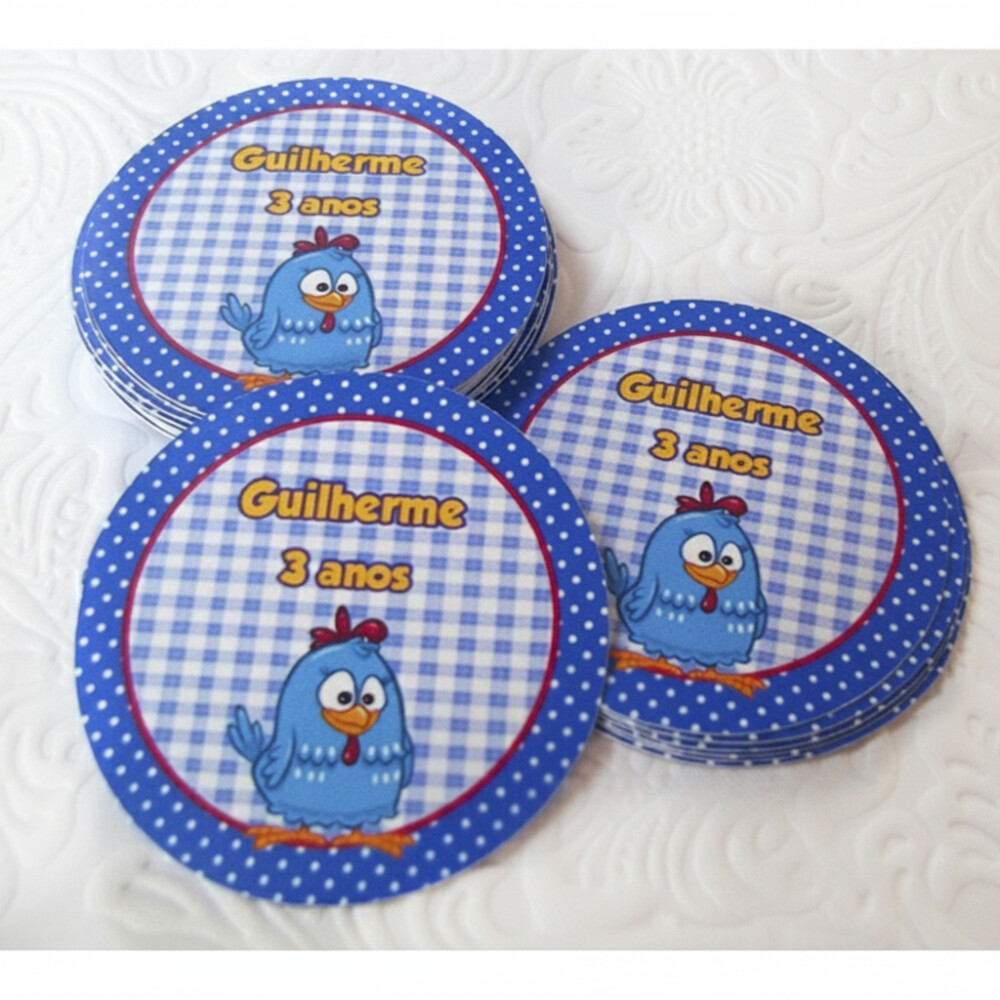 Adesivo para Latinha Galinha Pintadinha