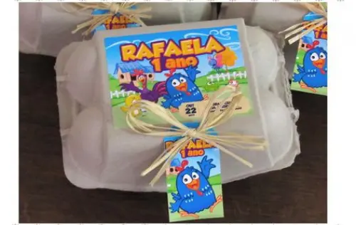 Caixinha de Ovos personalizada Galinha Pintadinha menino