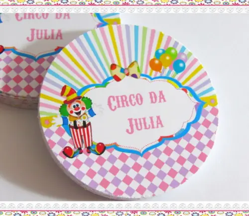 Adesivo para Latinha Circo Menina