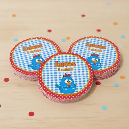 Adesivo para Latinha Galinha Pintadinha
