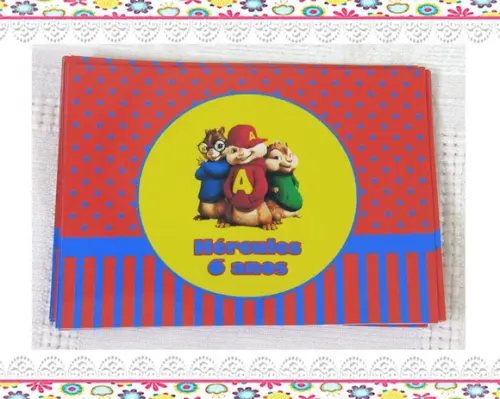 Adesivo para Marmitinha Alvin e os Esquilos