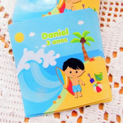 Adesivo para Lembrancinha Tema Praia