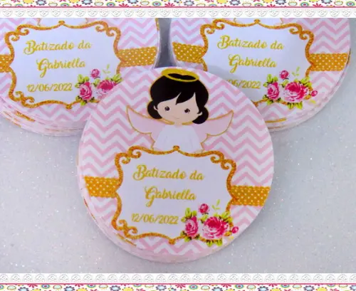 Adesivo Personalizado Batizado Anjinha