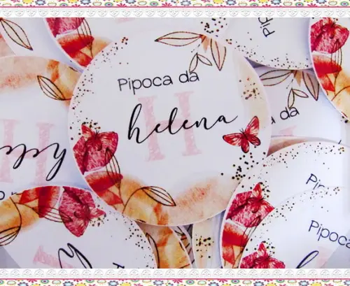 Adesivo Personalizado Floral