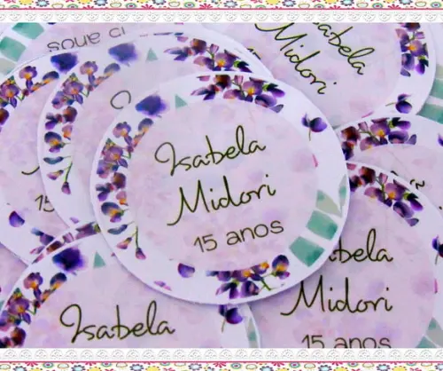 Adesivo Personalizado Floral