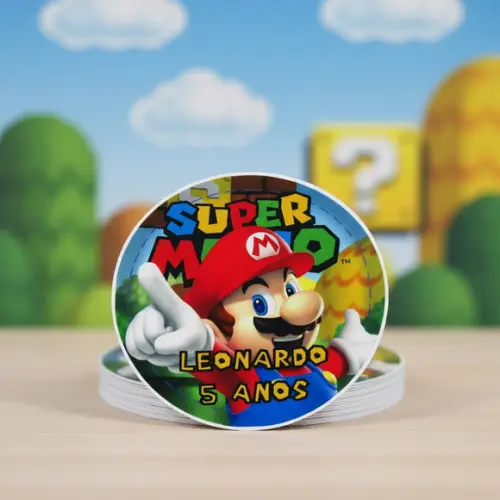Adesivo Personalizado Super Mario