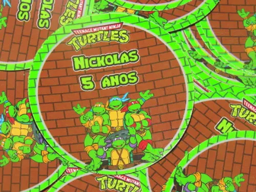 Adesivo Personalizado Tartaruagas Ninja