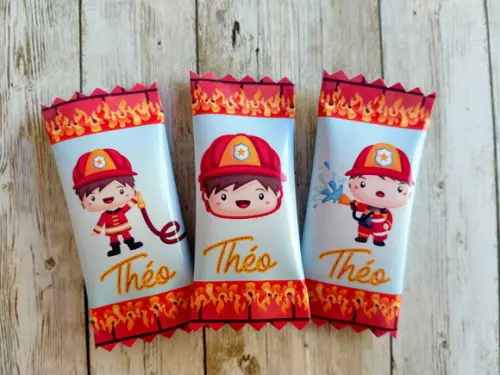 Balinhas Personalizadas Tema Bombeiros