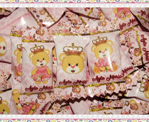 Balinhas Personalizadas Ursinha Princesa