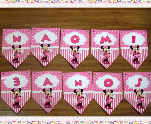 Bandeirolas Personalizadas Minnie