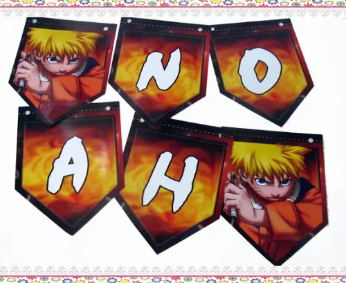 Bandeirolas Personalizadas Naruto