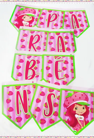 Bandeirolas Personalizadas Moranguinho