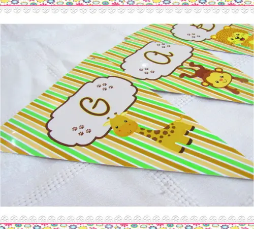 Bandeirolas Personalizadas Safari Baby