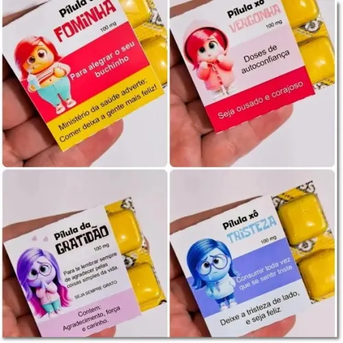 Caixinha com Chiclete Emoções Divertidamente
