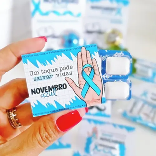 Caixinha com Chiclete Novembro Azul