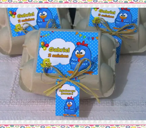 Caixinha de Ovos Galinha Pintadinha Azul