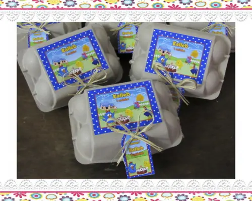 Caixinha de Ovos Galinha Pintadinha Azul