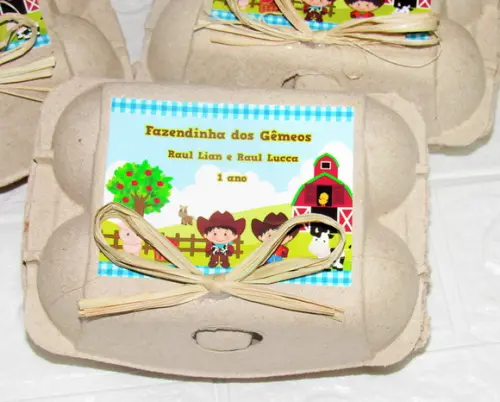 Caixinha de Ovos Personalizada Fazendeiro