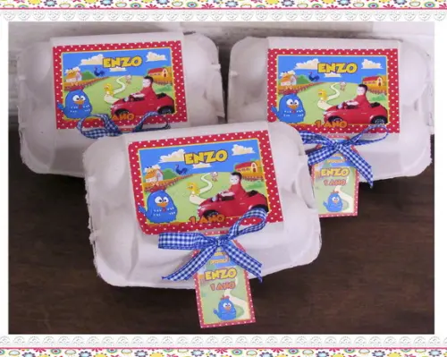 Caixinha de Ovos Galinha Pintadinha Vermelha