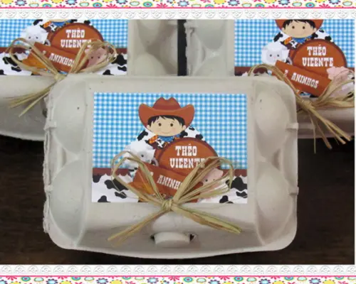 Caixinha de Ovos Personalizada Fazendeiro
