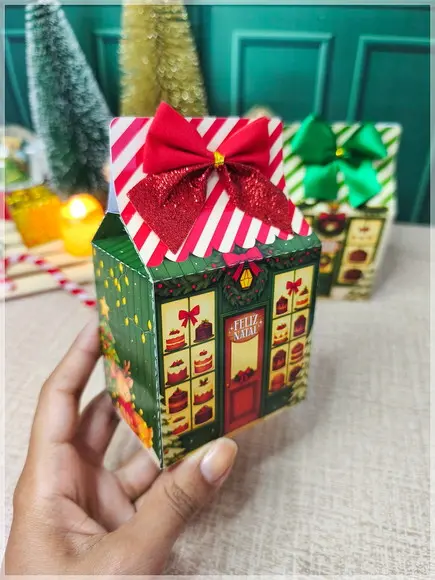 Caixinha Maletinha Casinha de Natal