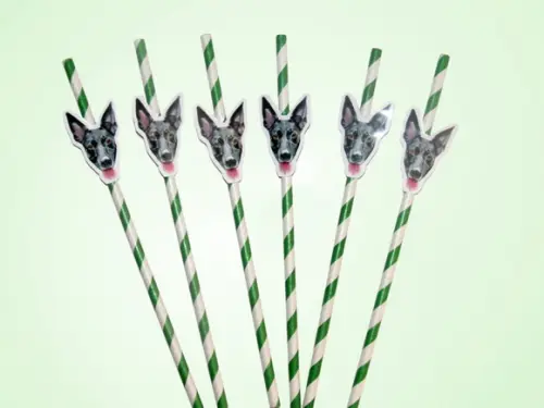 Canudo de Papel Personalizado Cachorrinho