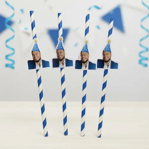 Canudo de Papel Personalizado Carinha de Festa Chapeuzinho