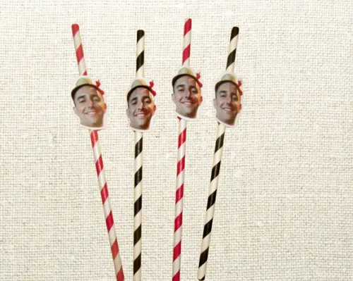 Canudo de Papel Personalizado com Foto