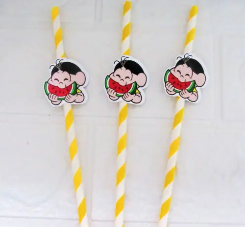 Canudo de Papel Personalizado Magali