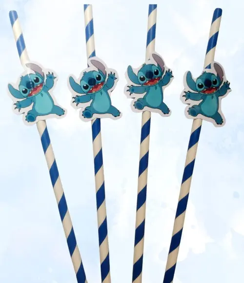 Canudo de Papel Personalizado Stitch