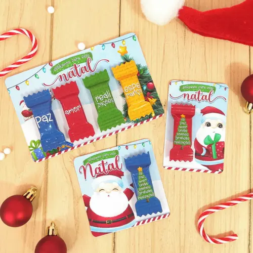 Card com 4 Balinhas Personalizada Natal