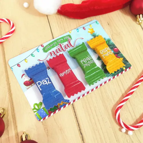 Card com 4 Balinhas Personalizada Natal