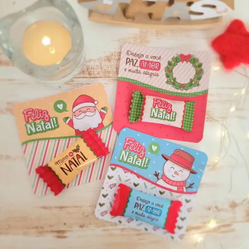 Card com Balinha Personalizada Brinde Natal