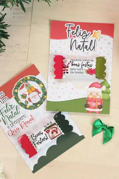Card com Balinha Personalizada Brinde Natal
