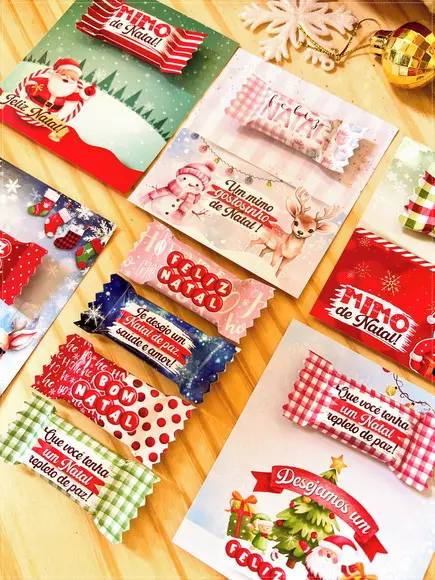 Card com Balinha Personalizada Brinde Natal