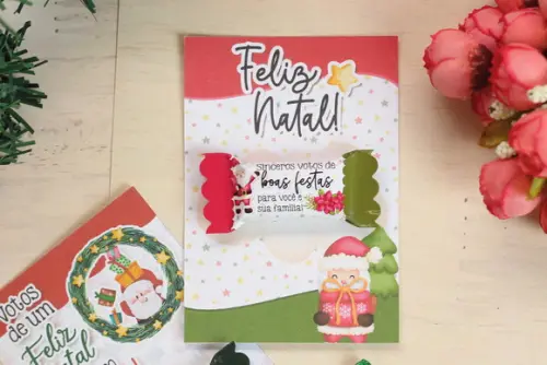 Card com Balinha Personalizada Brinde Natal