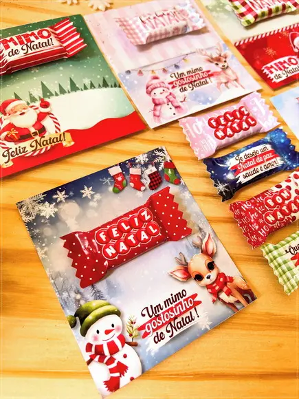 Card com Balinha Personalizada Brinde Natal