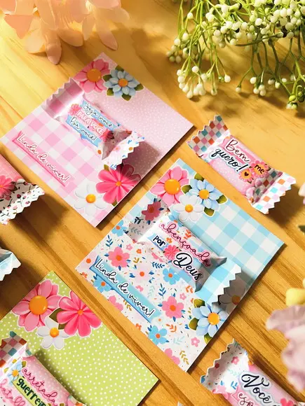Card com Balinha Personalizada Dia da Mulher