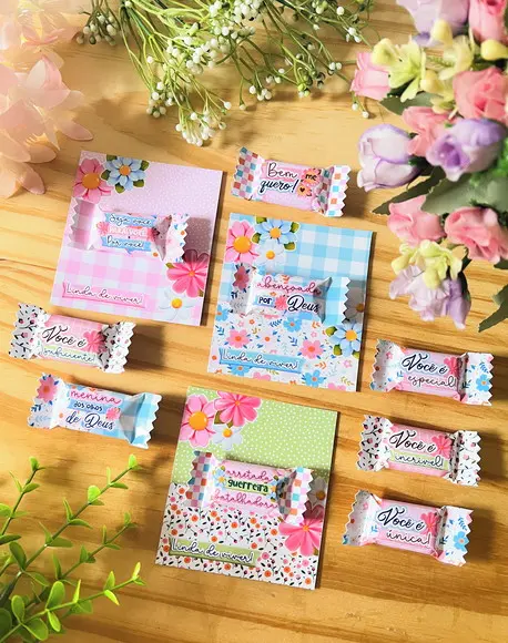 Card com Balinha Personalizada Dia da Mulher