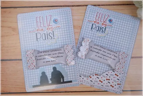 Card com Balinha Personalizada Dia dos Pais
