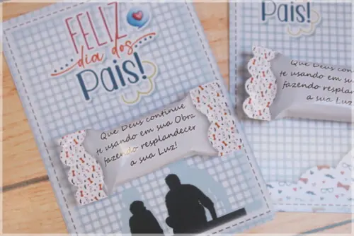 Card com Balinha Personalizada Dia dos Pais