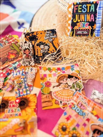 Card com Balinha Personalizada Festa Junina