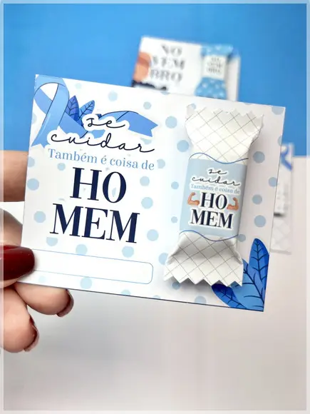 Card com Balinha Personalizada Novembro Azul