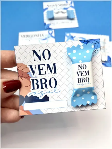 Card com Balinha Personalizada Novembro Azul