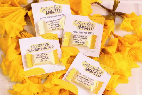 Card com Balinha Personalizada Setembro Amarelo