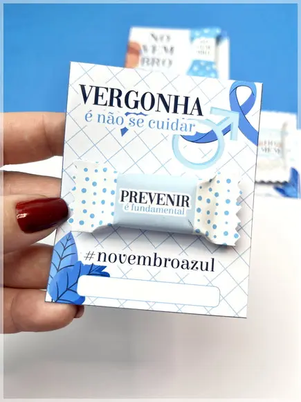 Card com Balinha Personalizada Novembro Azul